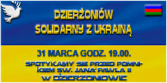 Manifestacja Dzierżoniów solidarny z Ukrainą.