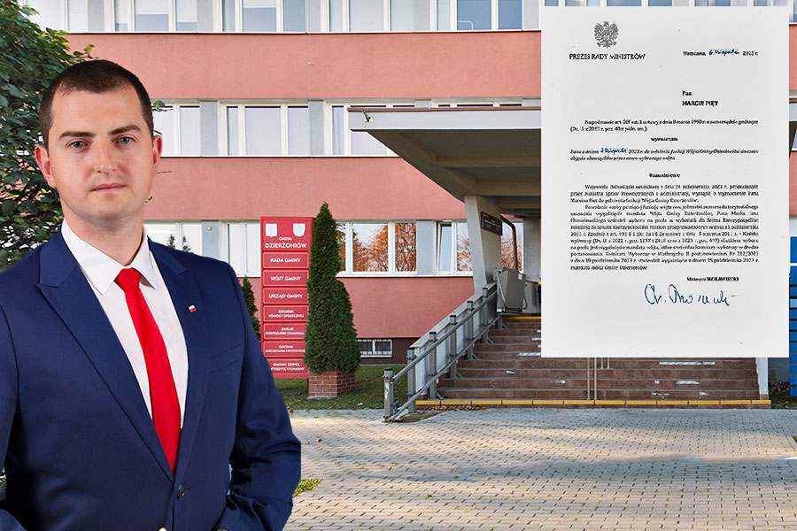 Marcin Pięt wyznaczony przez Prezesa Rady Ministrów do pełnienia funkcj Wójta Gminy Dzierżoniów - 07.11.2023.